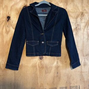 Nissi Dark Wash Jean Jacket Blazer Sz S
